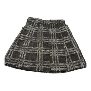 H&M Metallic Textured‎ Plaid A-Line Mini Skirt | Size 6
